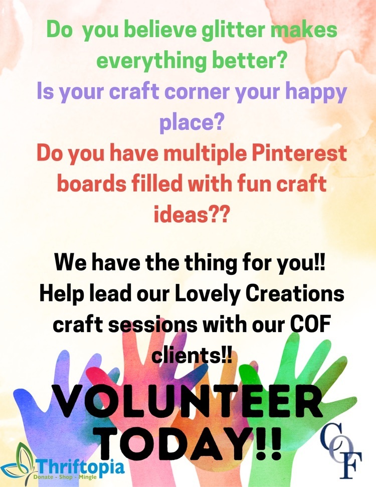 volunteer for Lovely Creations today