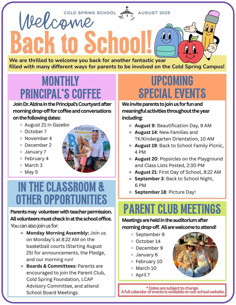 Back to School Newsletter