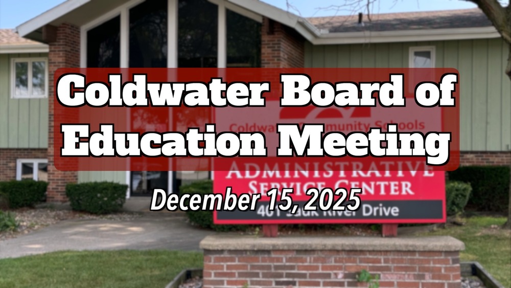Coldwater Board of Education Meeting, 12/15/2025