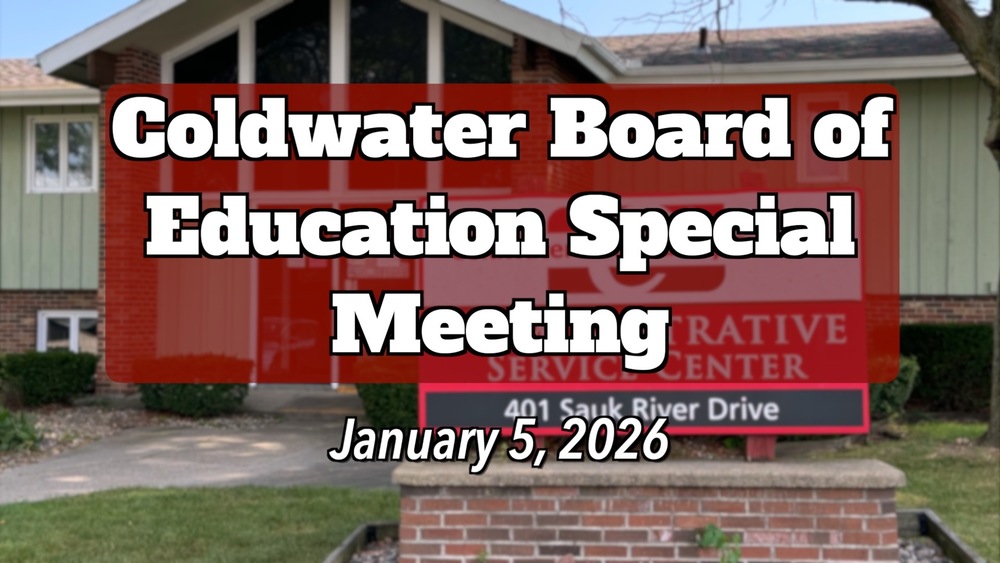 Coldwater Board of Education Special Meeting, 1/5/2026