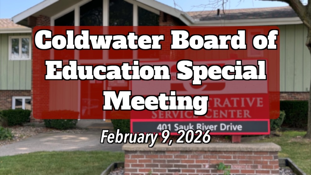 Coldwater Board of Education Meeting, 2/9/2026