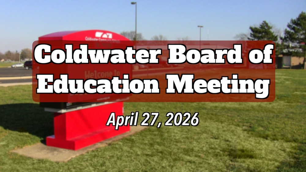 Coldwater Board of Education Meeting, 4/27/2026