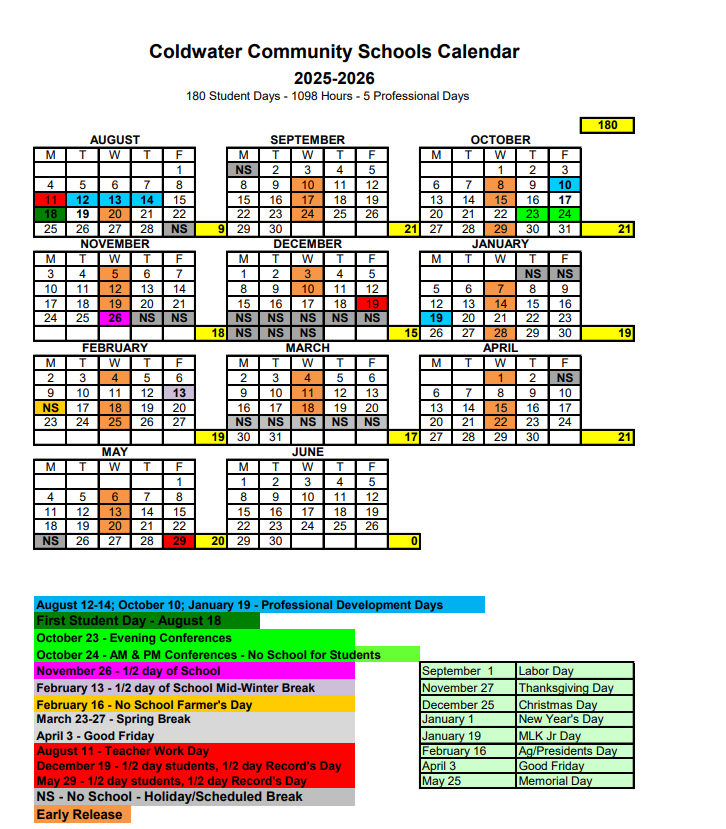 25-26 school calendar