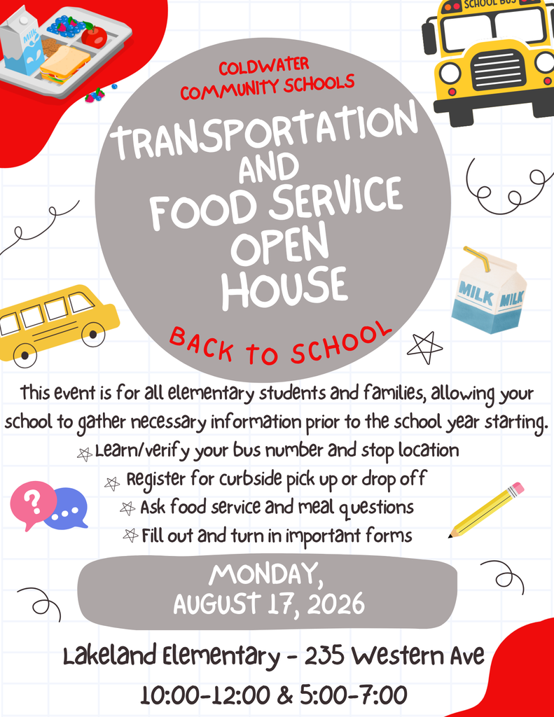 Information on the upcoming Transportation and Food Service Open House