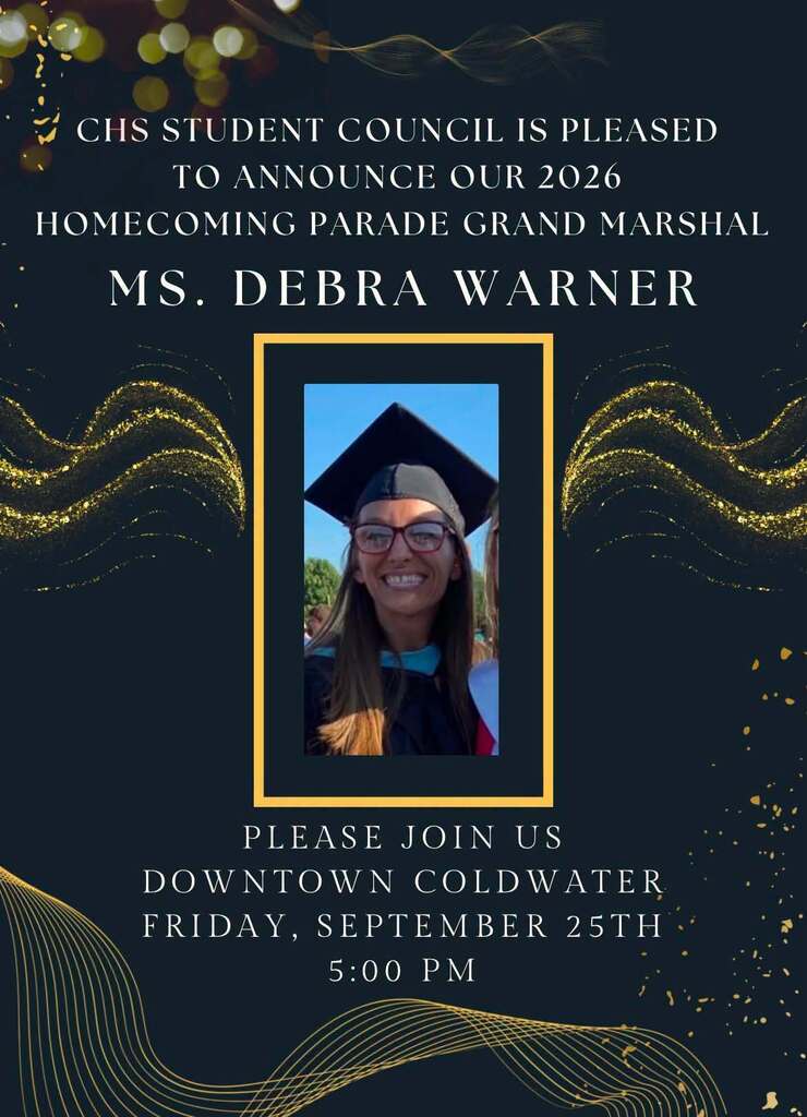 CHS Student Council is pleased to announce our 2026 Homecoming Parade Grand Marshall, Ms. Debra Warner