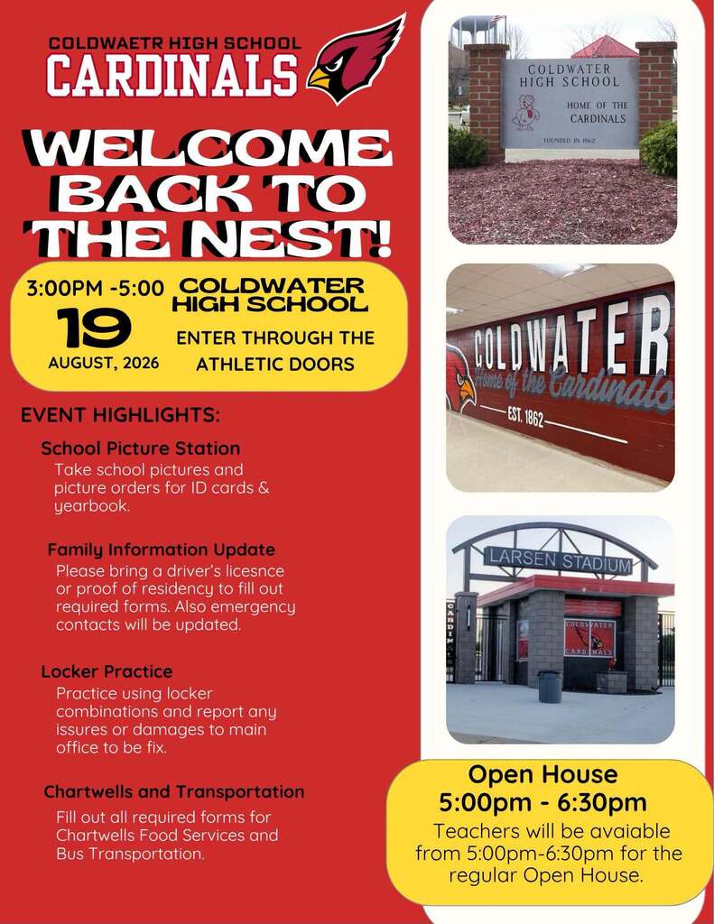 "Welcome Back to the Nest" flyer