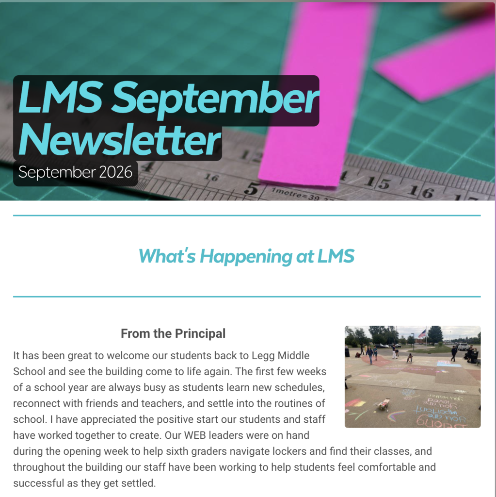 Screen shot of September newsletter