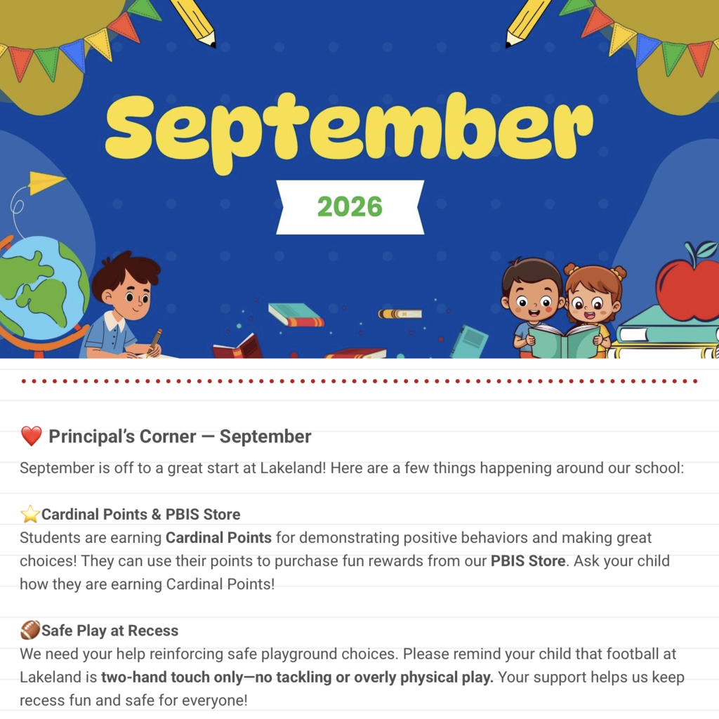 Screenshot of the first article of this month's newsletter