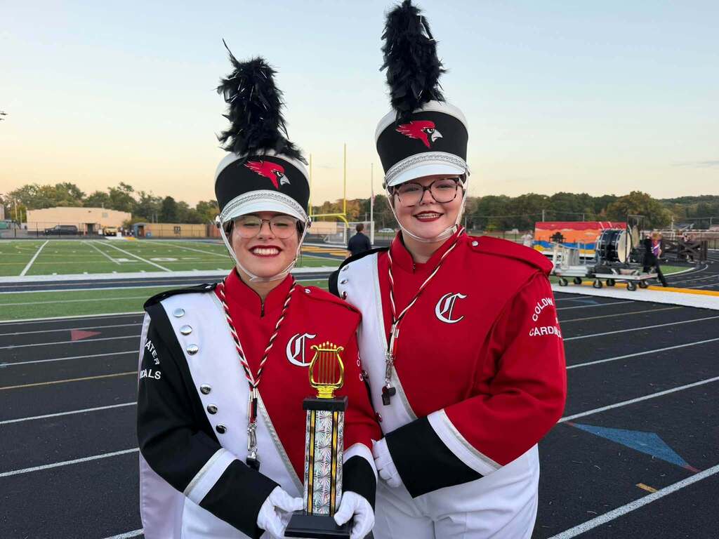 Drum Majors Ari Figueroa Garcia and Katherine Smith