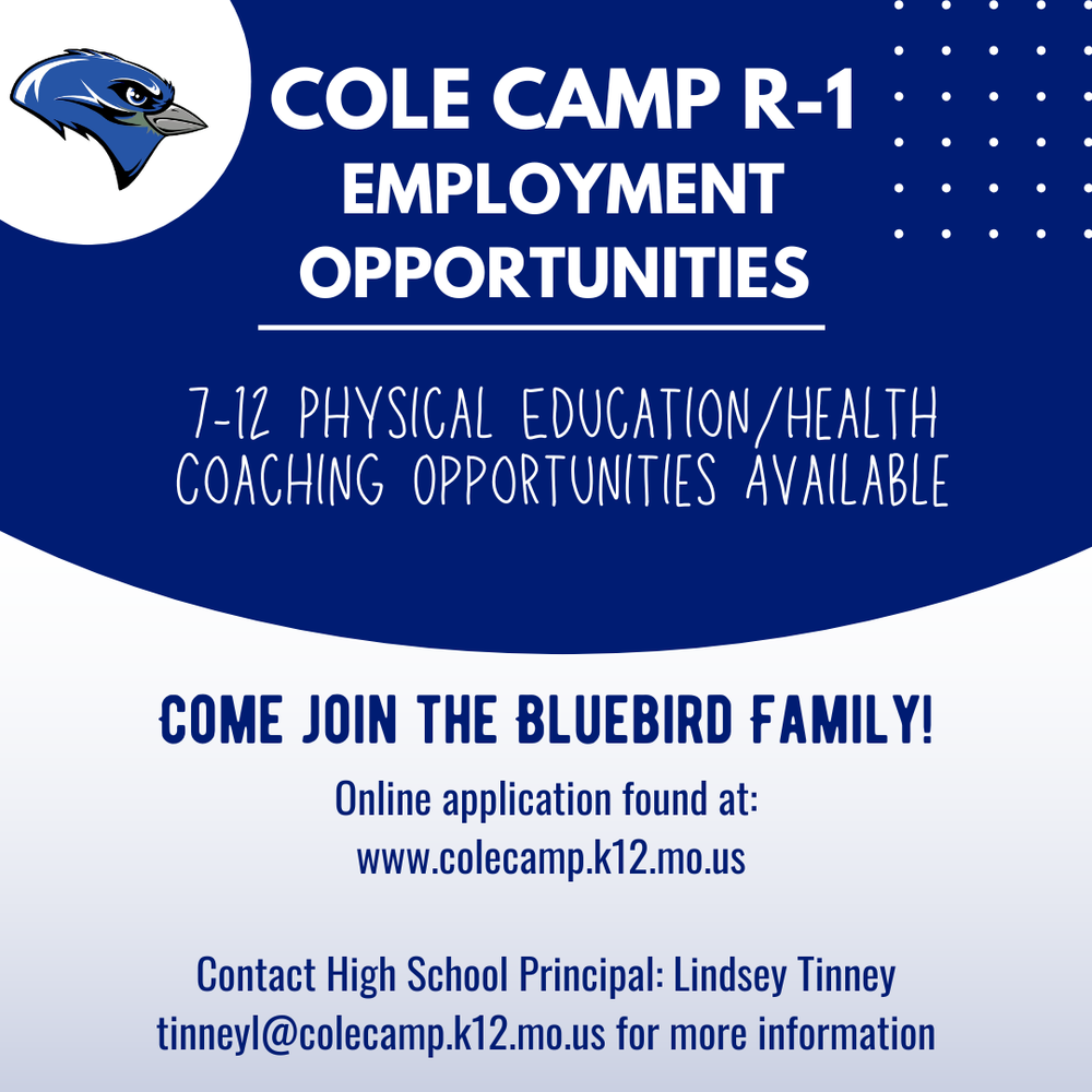 PE/Health Teacher Opportunity