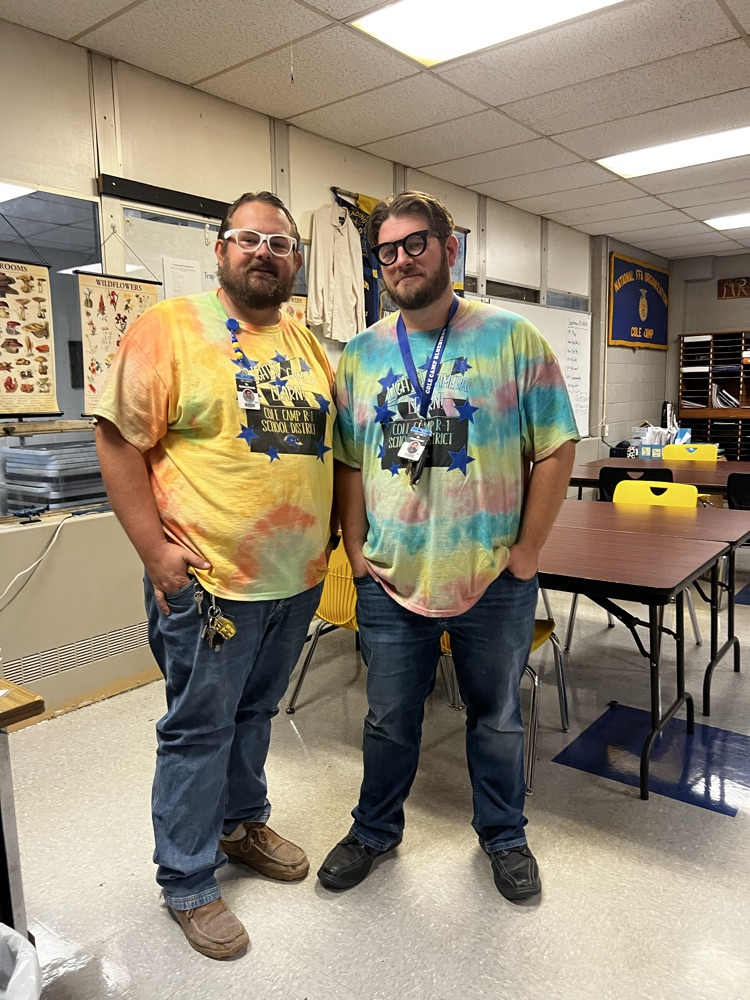 Mr. Mothersbaugh and Mr. Montemayor are twinning today