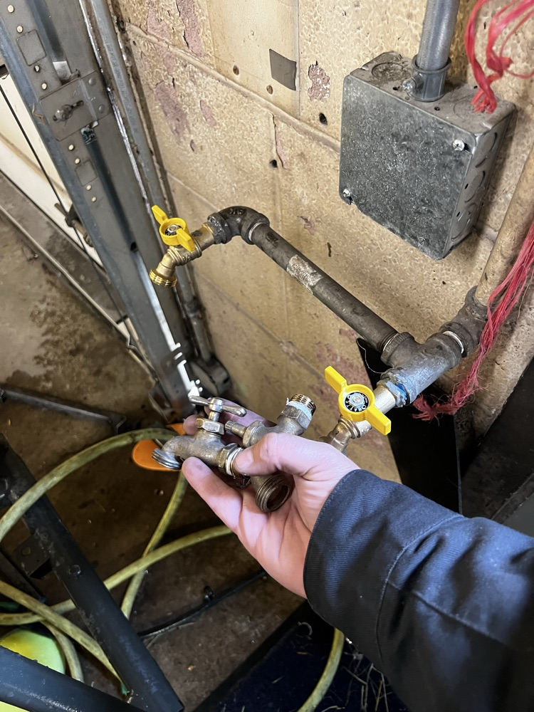 students replaced water valves in shop