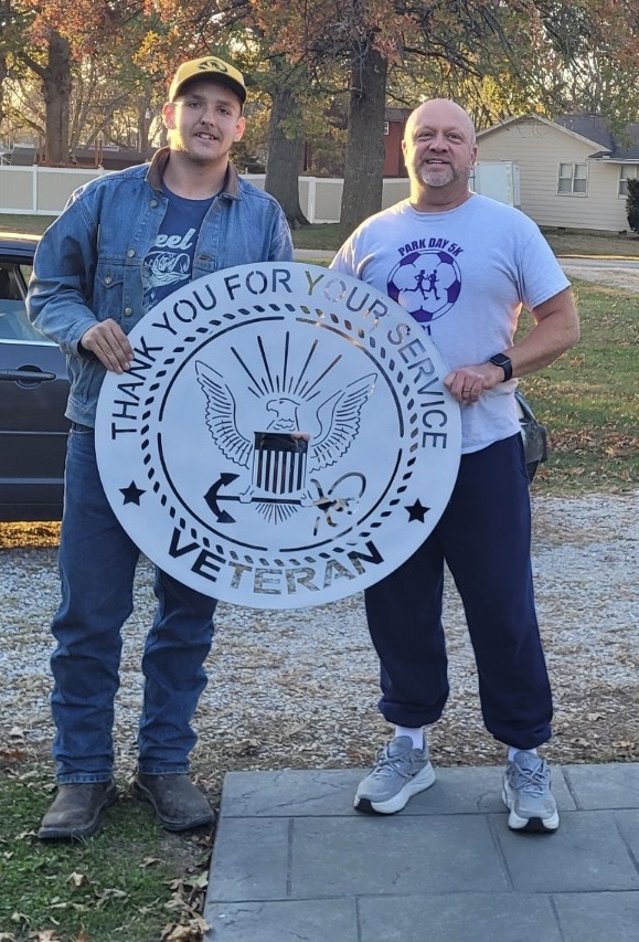 Oliver and coach Hoos 