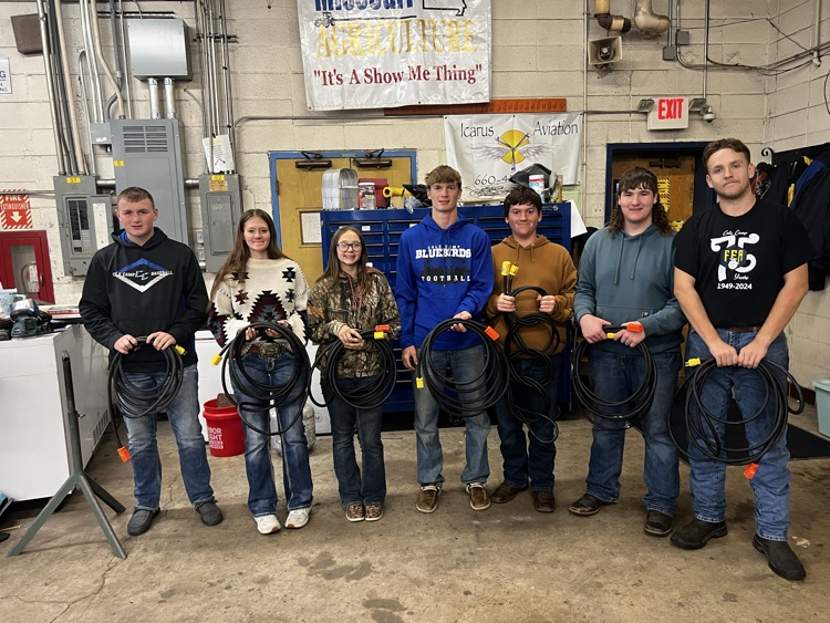 6th structures class with their Extention cords they get to take home 