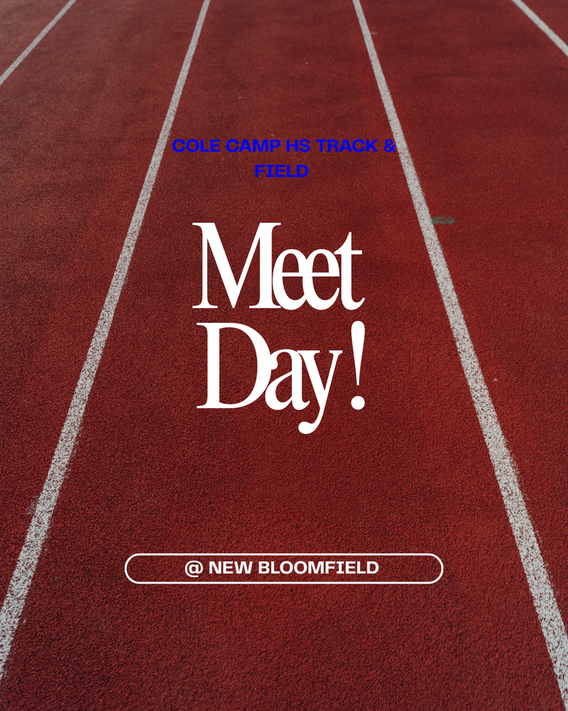 HS Track Meet today at 3:30 pm in New Bloomfield