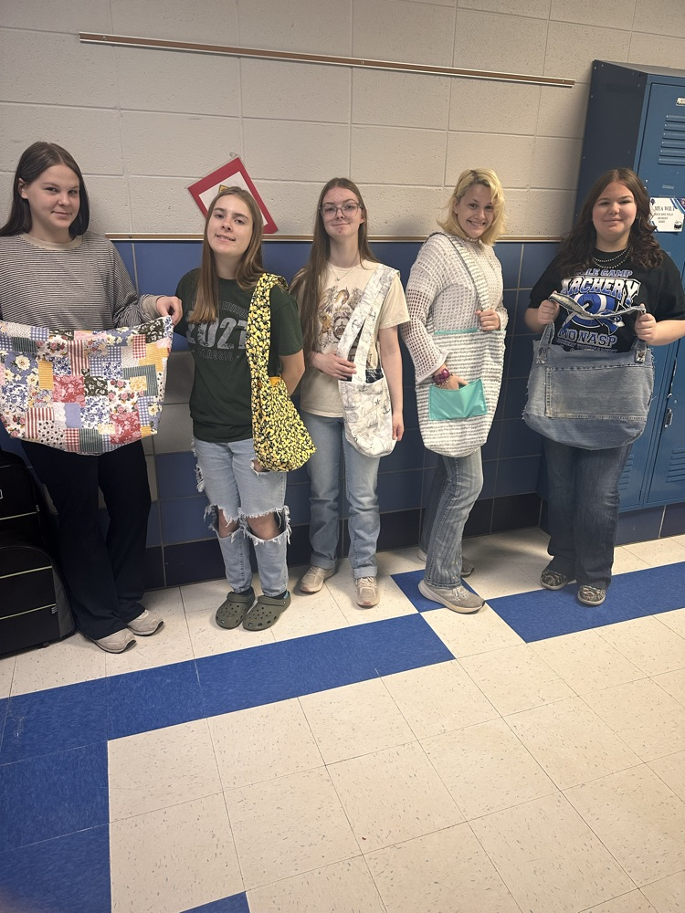 Textiles students showcase their bags they crafted