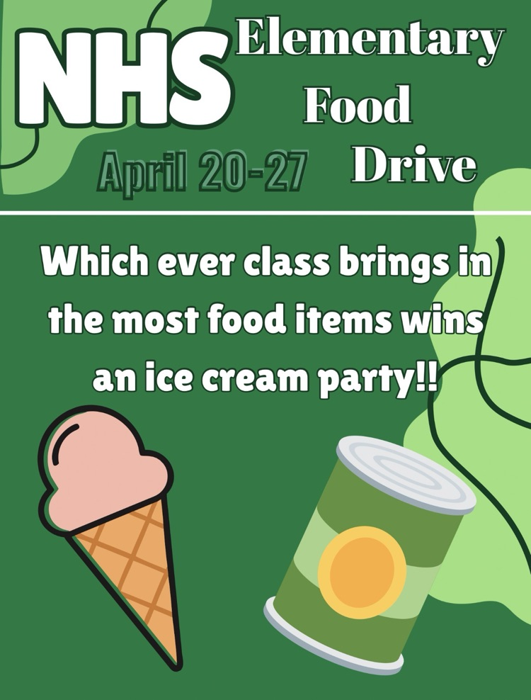 decorative flyer with food drive information listed in the post