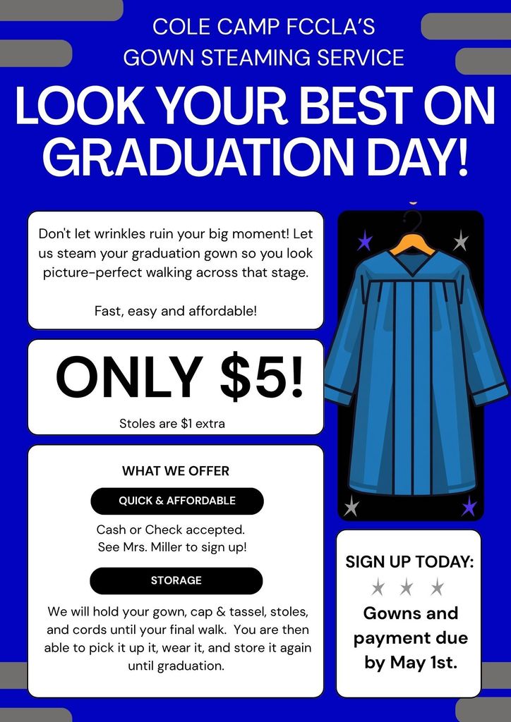 Graduation Gown Steaming Service