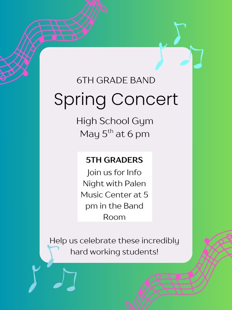 6th Grade Spring Concert 2026