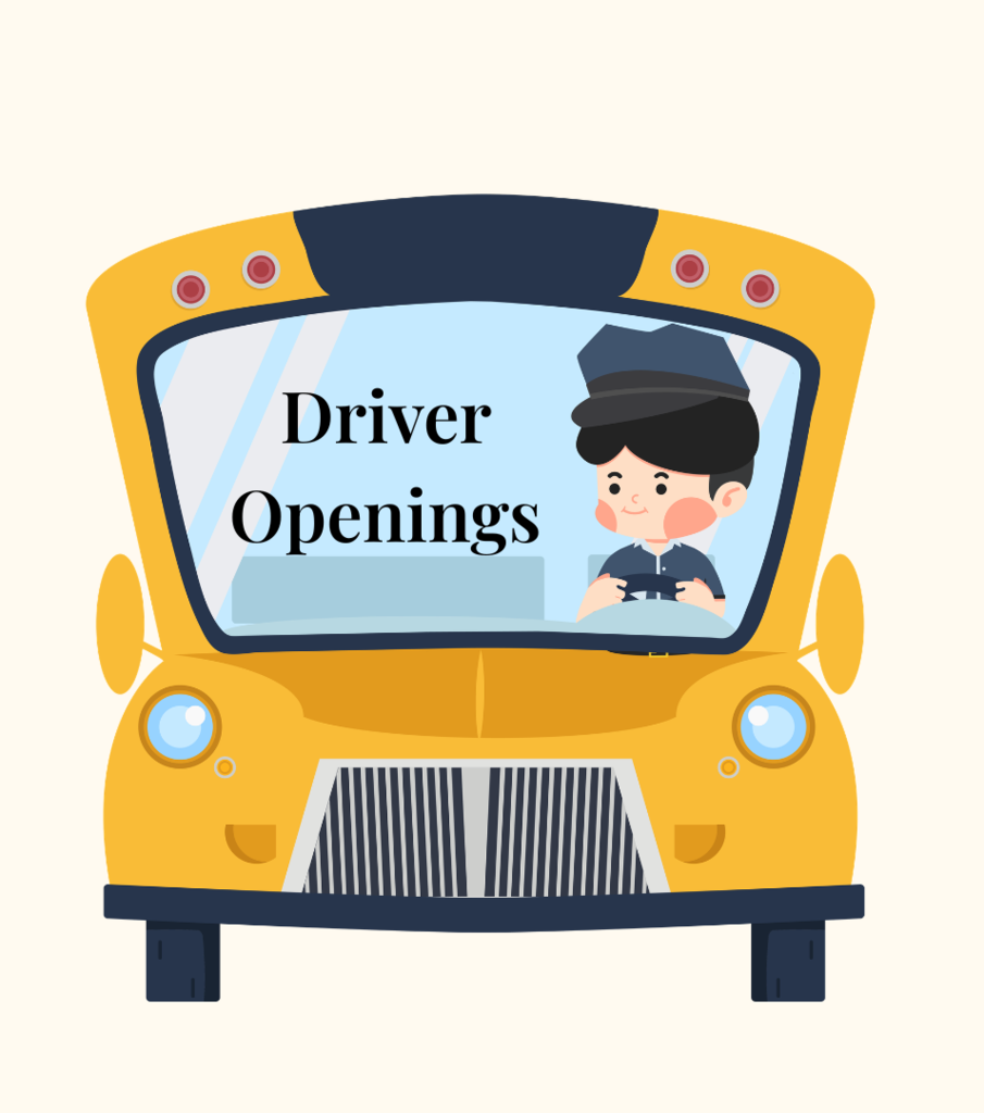 Driver Openings  with decorative school bus image
