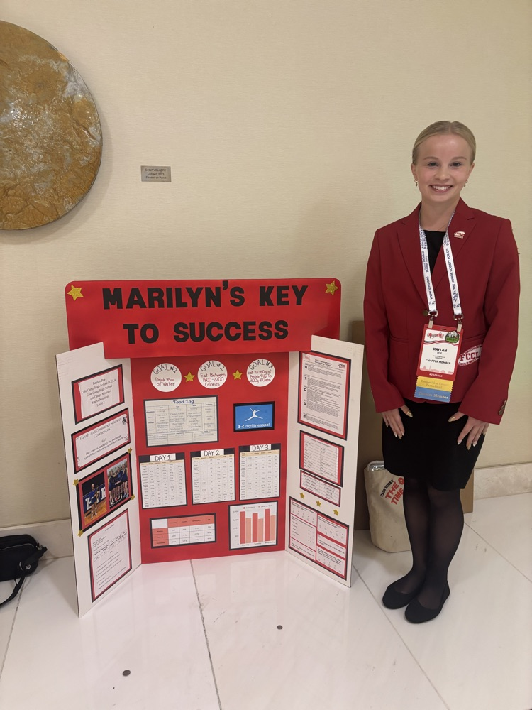 Kaylan Poe at FCCLA National STAR Events with her display board