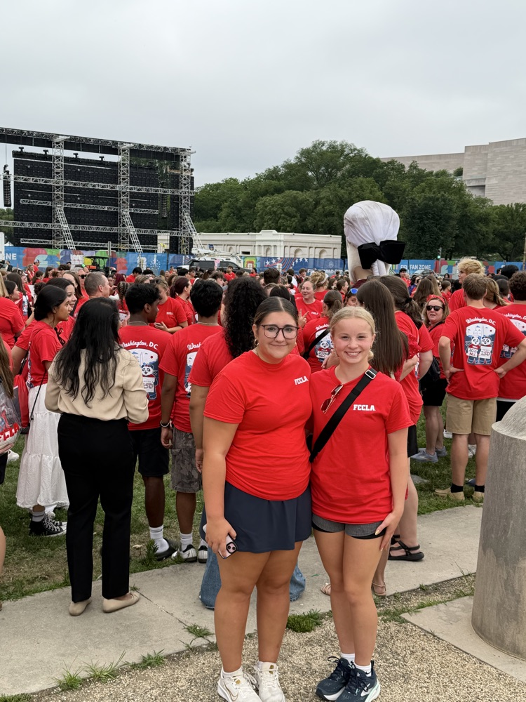 Students attending Rock the Red Rally