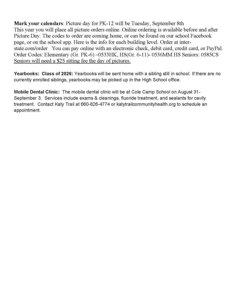 Newsletter for Week of Aug 31-Sept 4 Page 2 ADA verion available on website