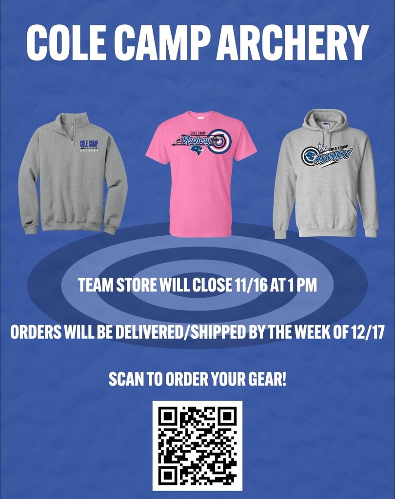 Cole Camp Archery Team Store Flyer