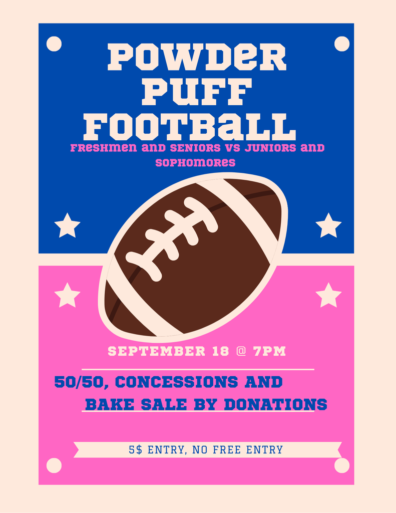 Powderpuff game flyer