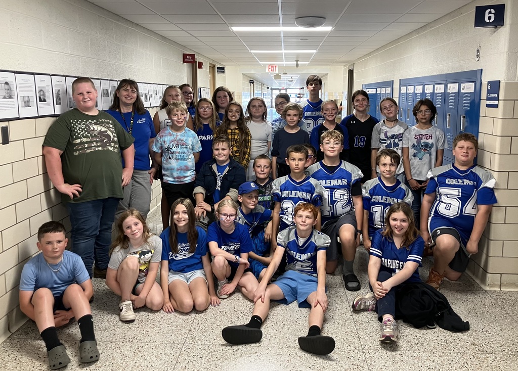 6th grade blue & white