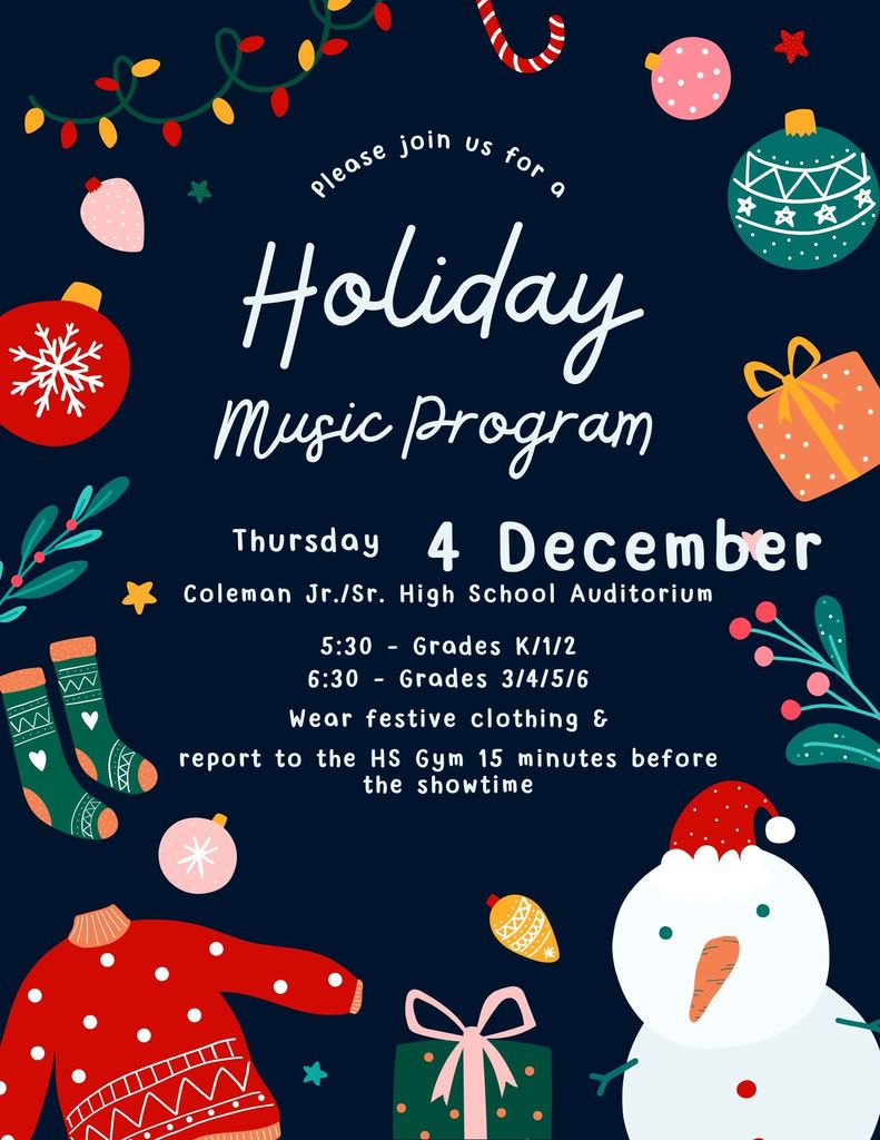 elem holiday music flyer