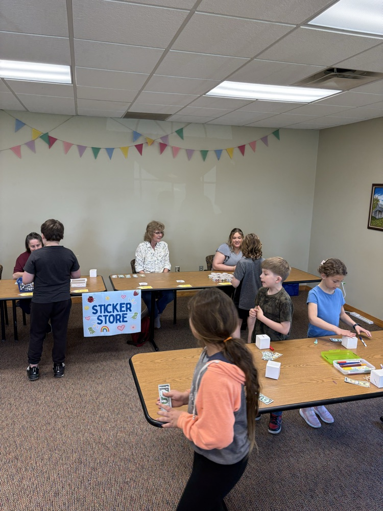 Buying stickers with their activity money