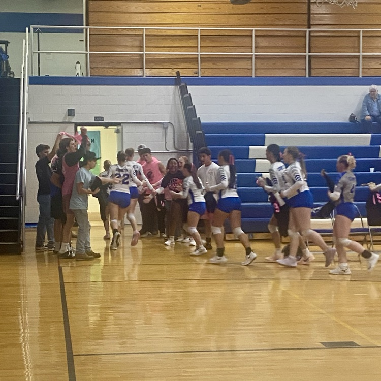 The Comet student section celebrated the victory with the team.