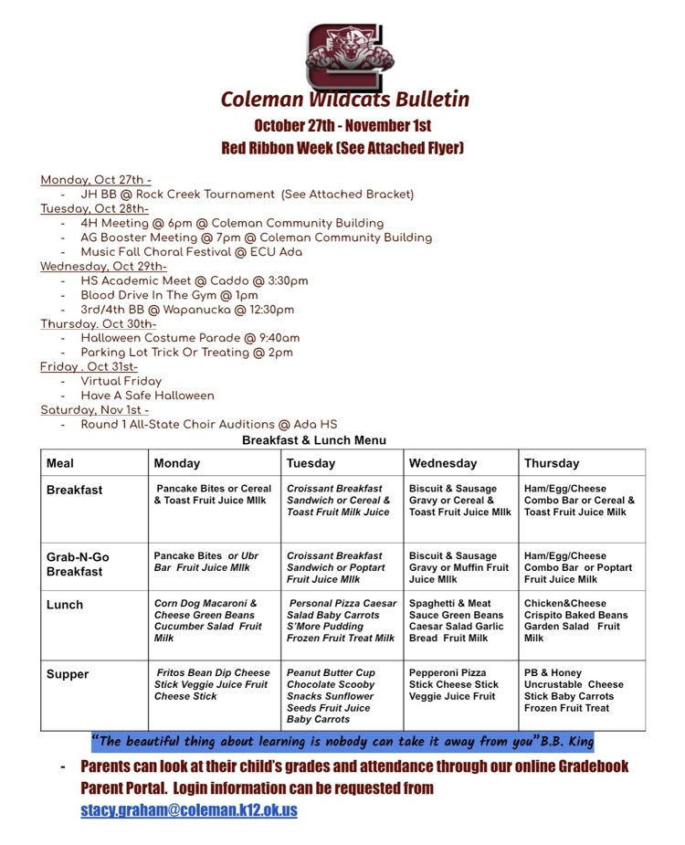 weekly bulletin