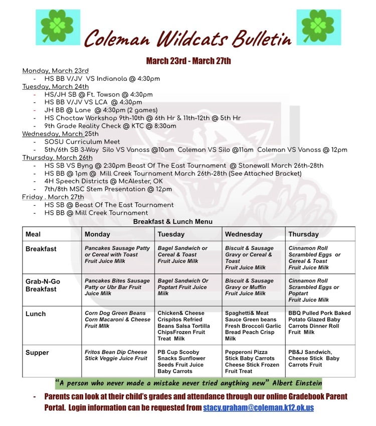 week bulletin