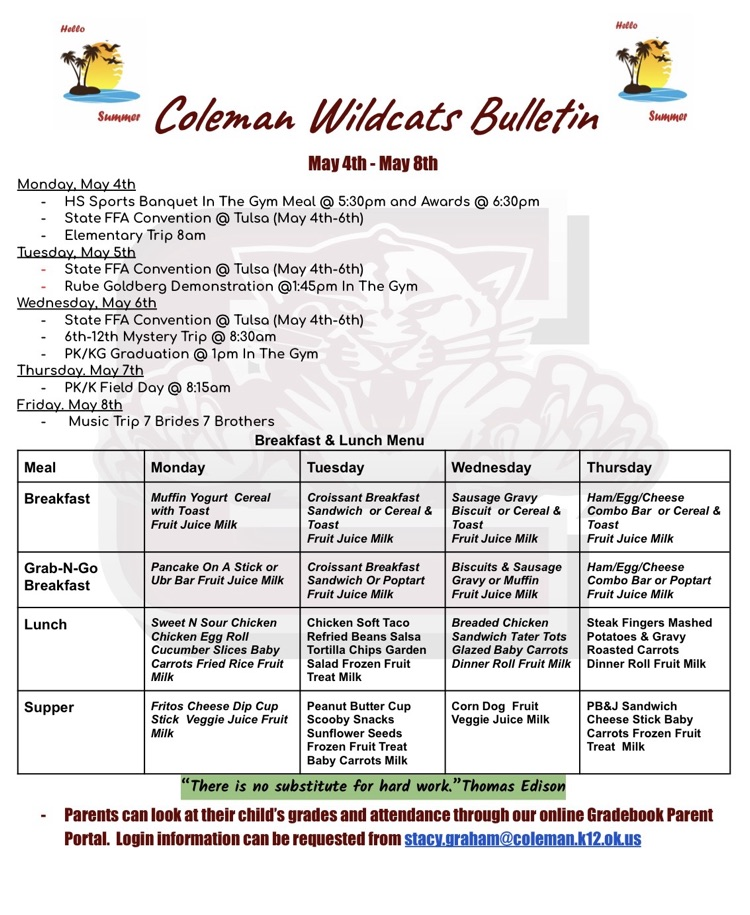weekly bulletin