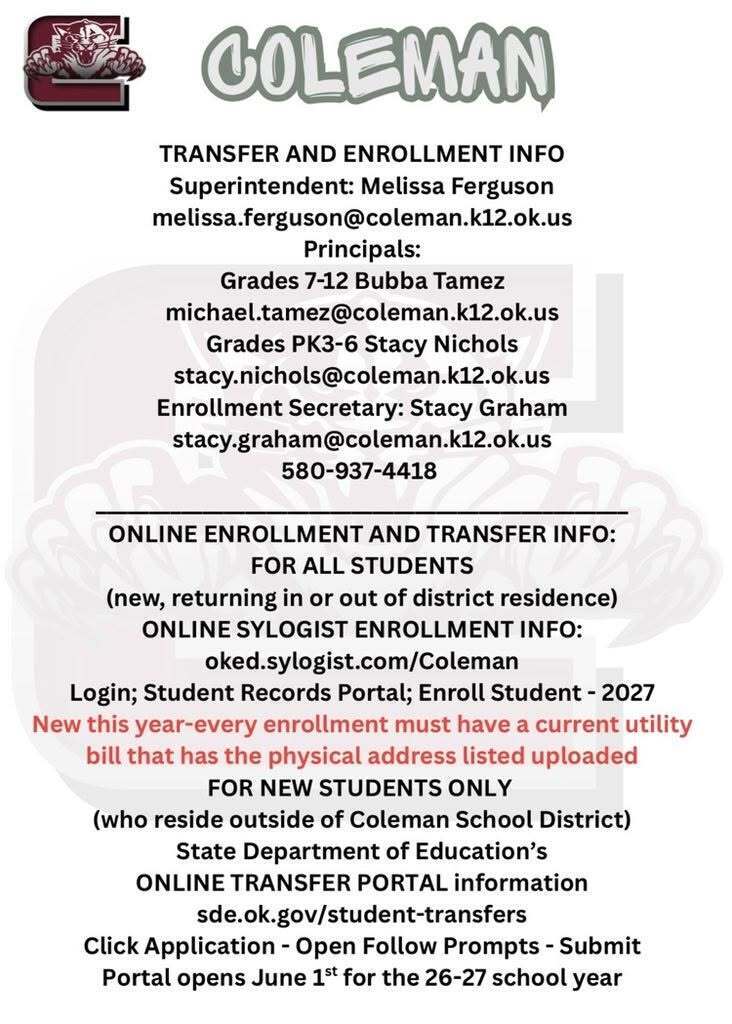 Enrollment information