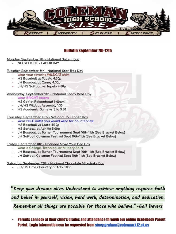 bulletin events