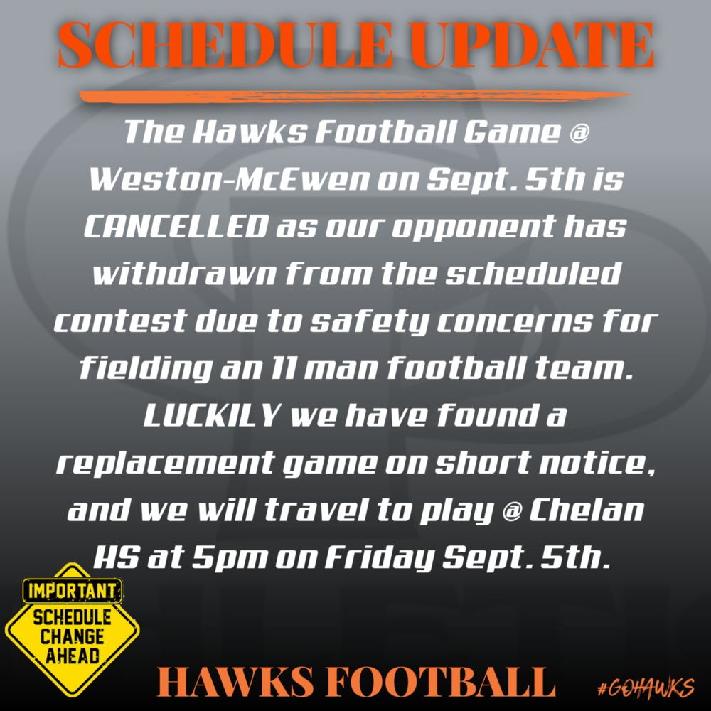 Schedule update!