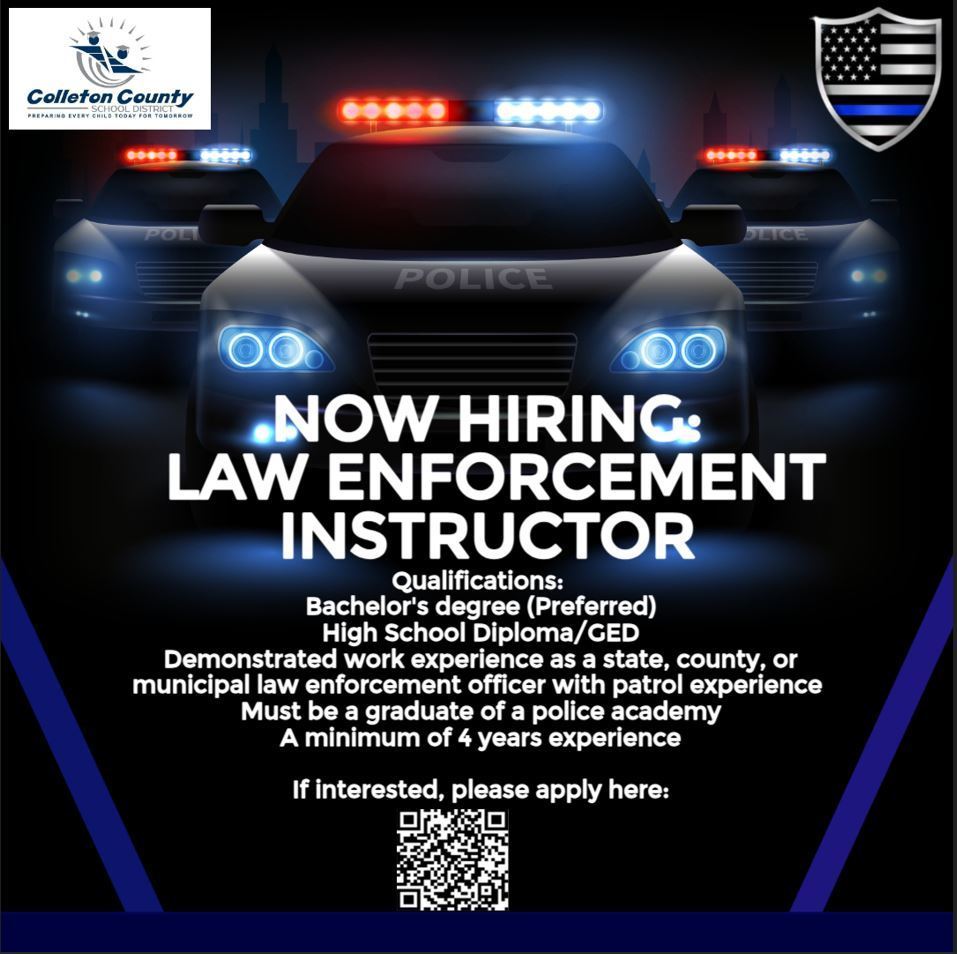 Join Team Colleton - hiring for law enforcement instructor