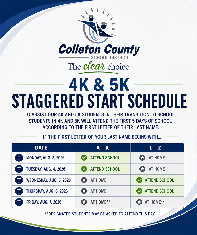 4K and 5K Staggered Start Schedule