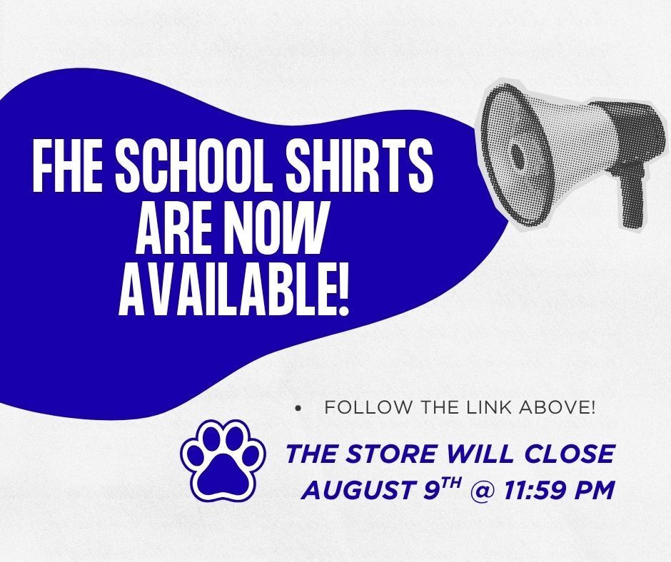 School Shirts are now available for purchase!
