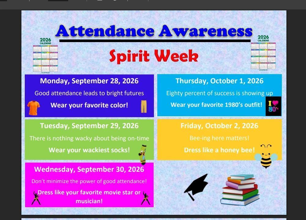Attendance Spirit Week