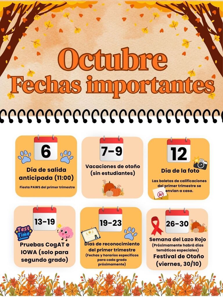October Dates Spanish
