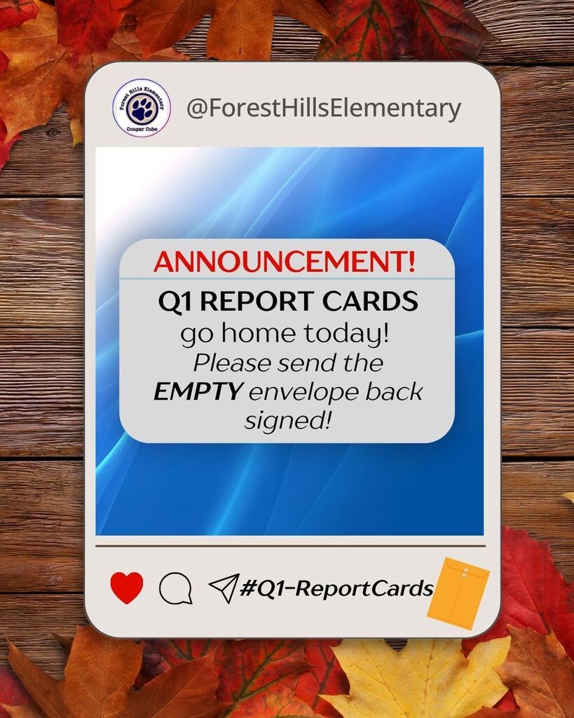 Quarter 1 Report Cards