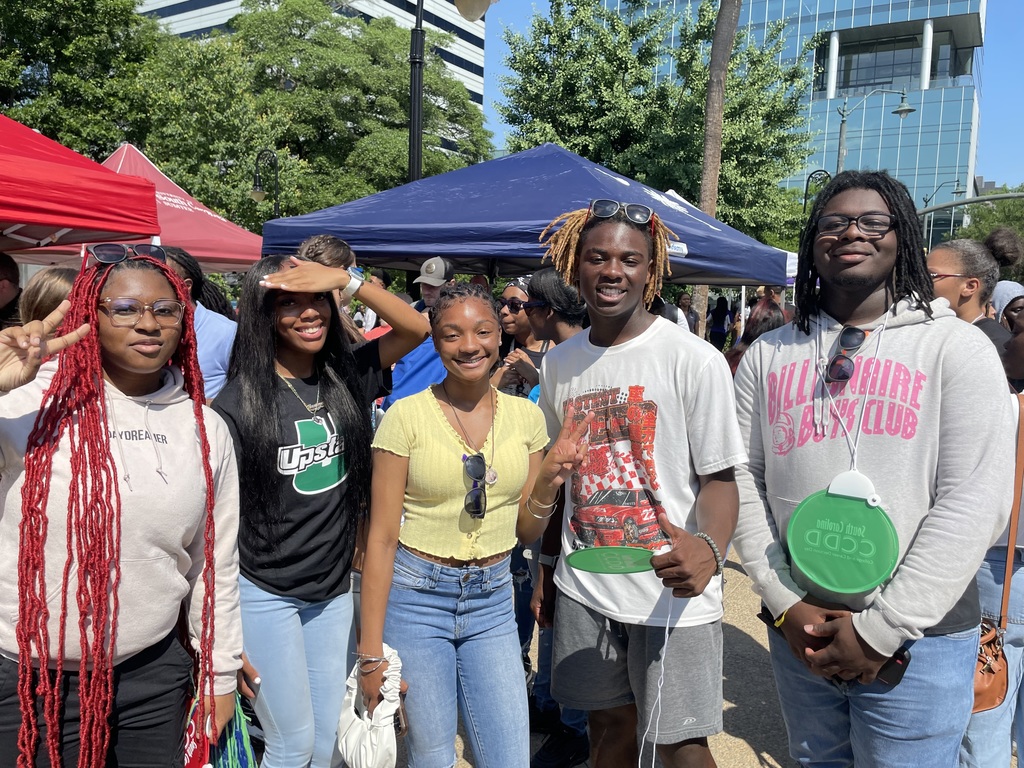 Students at College fair