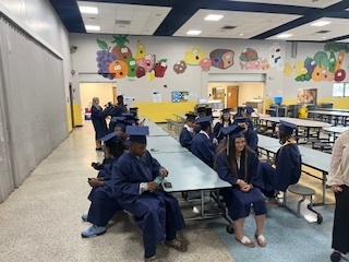 Graduates waiting to walk