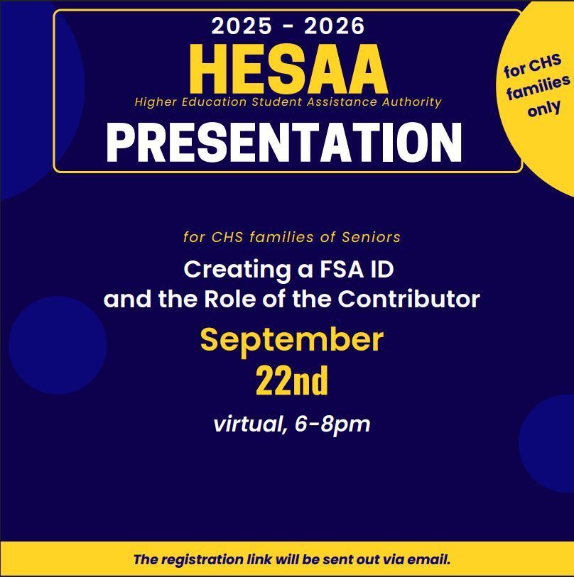 HESAA presentation- Creating FSA ID Workshop on September 22, virtual from 6-8pm