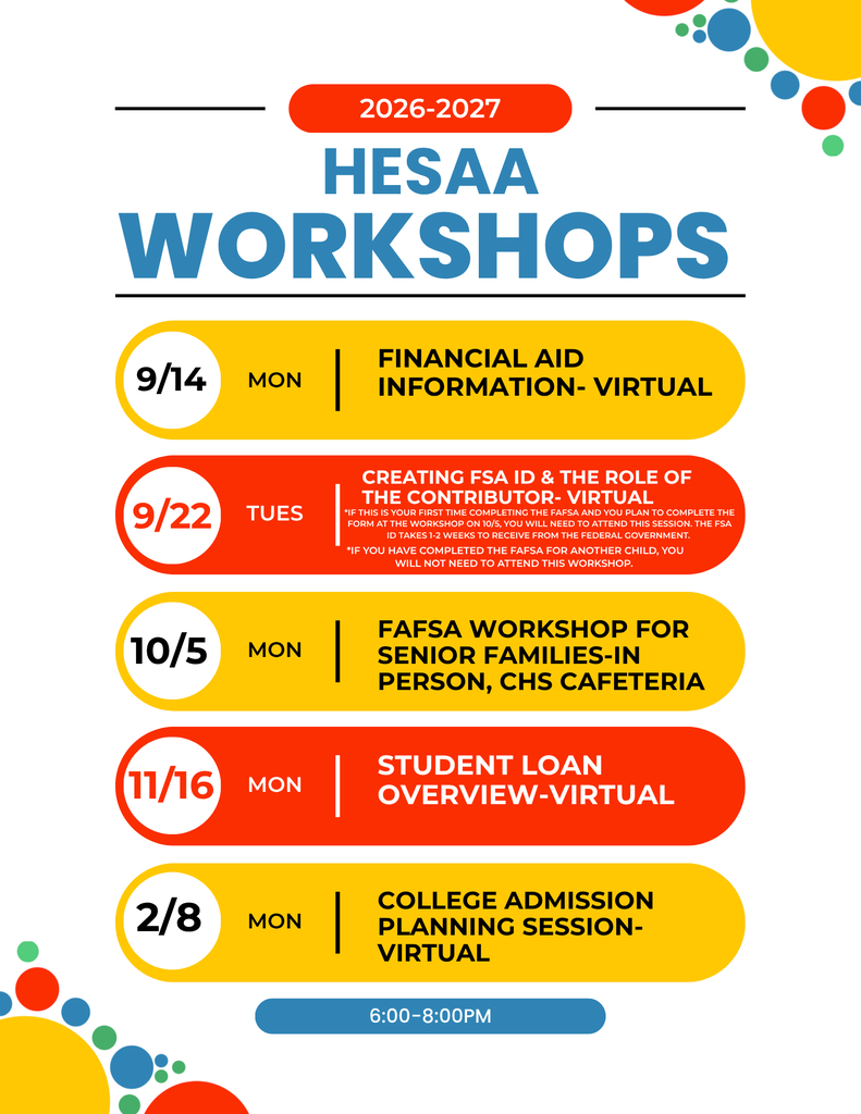 HESAA Workshops for the 26-27 schoolyear