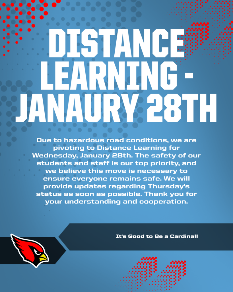 Distance Learning - Weds., Jan. 28th